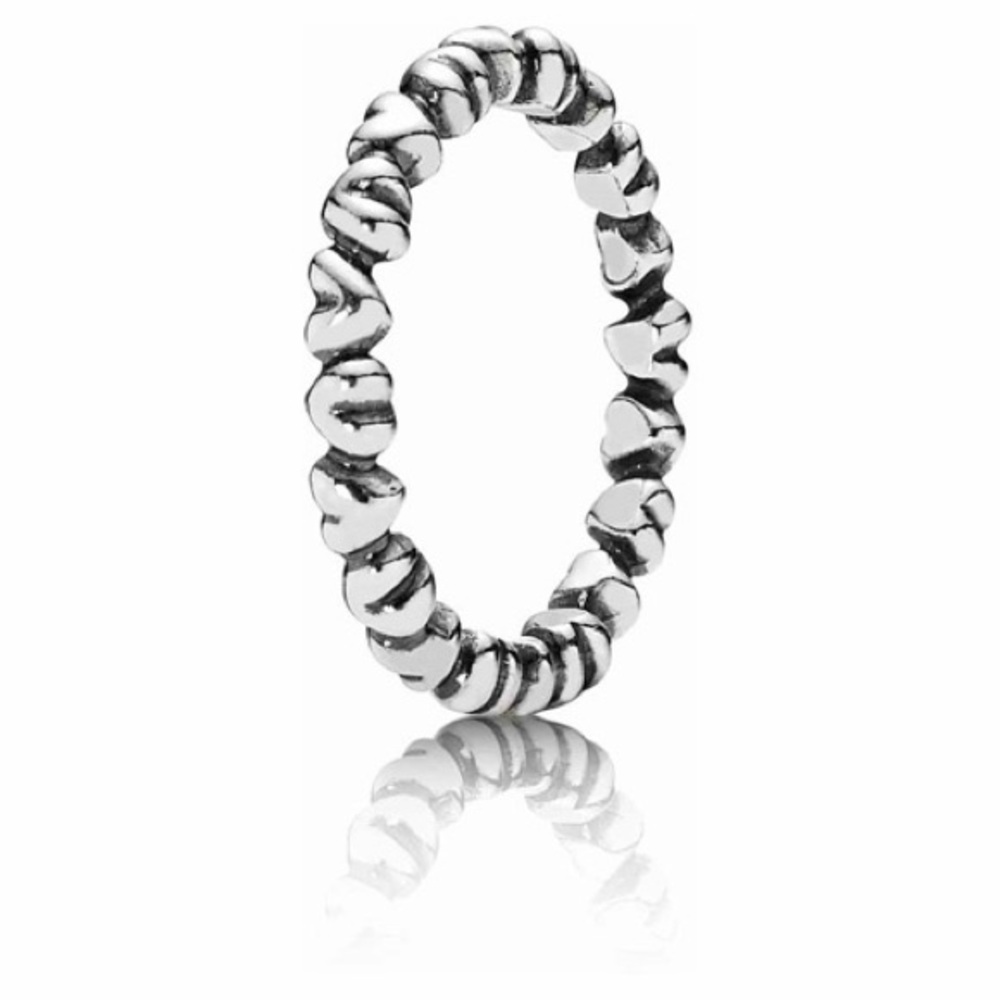 Silver pandora heart ring